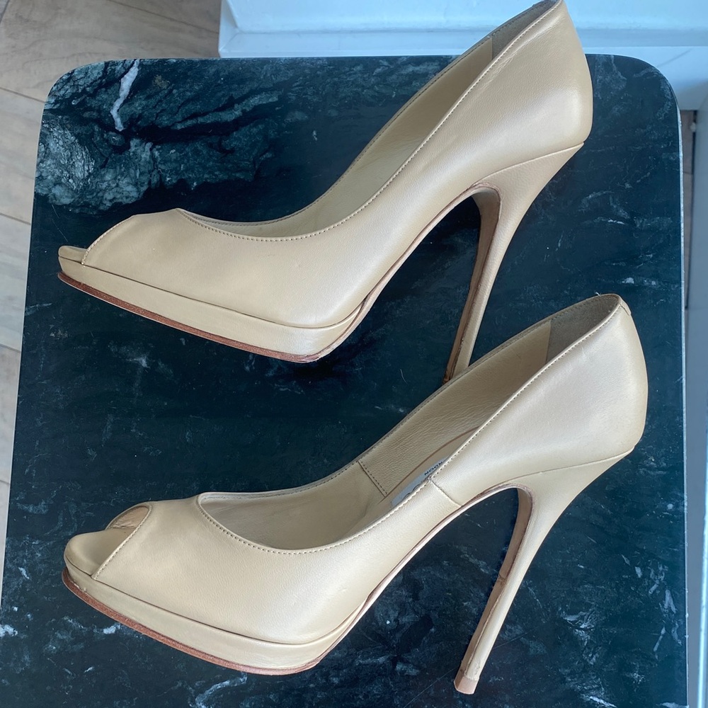 Jimmy Choo Quiet Calfskin open toe shoes Nude - Picture 9 of 9